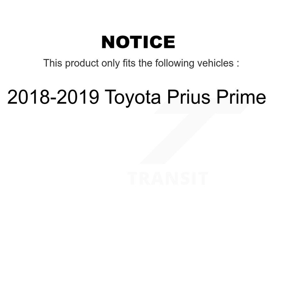 Front Rear Wheel Bearing And Hub Assembly Kit For 2018-2019 Toyota Prius Prime K70-101802