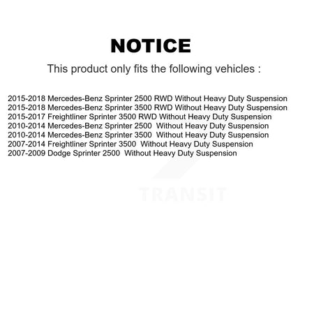 Front Wheel Bearing And Hub Assembly Pair For Mercedes-Benz Sprinter 2500 3500 Dodge K70-101807