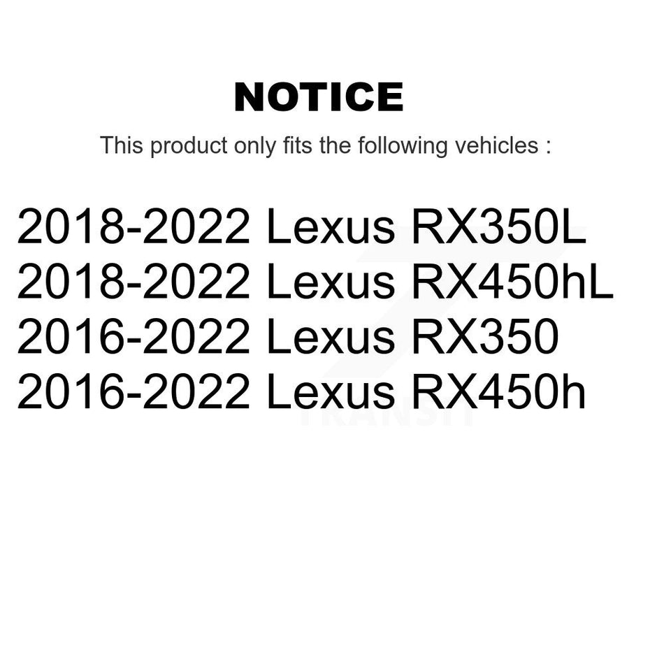 Front Wheel Bearing And Hub Assembly Pair For Lexus RX350 RX450h RX350L RX450hL K70-101869