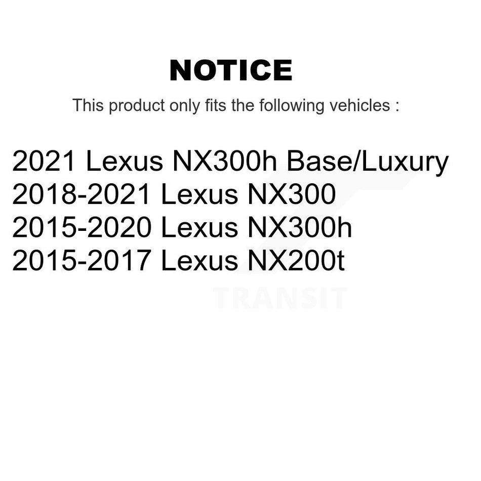 Front Wheel Bearing And Hub Assembly Pair For Lexus NX300 NX200t NX300h K70-101873