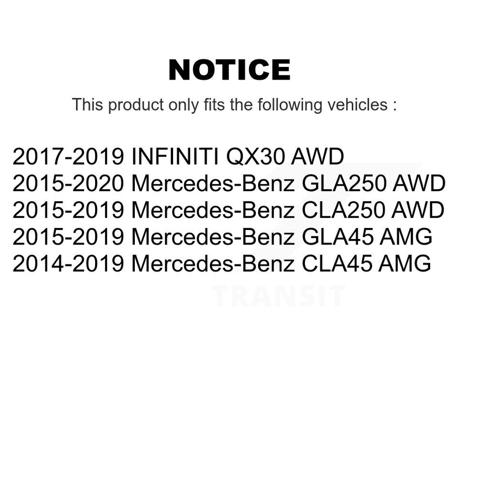 Front Rear Wheel Bearing Hub Assembly Kit For Mercedes-Benz GLA250 CLA250 CLA45 AMG GLA45 K70-101900