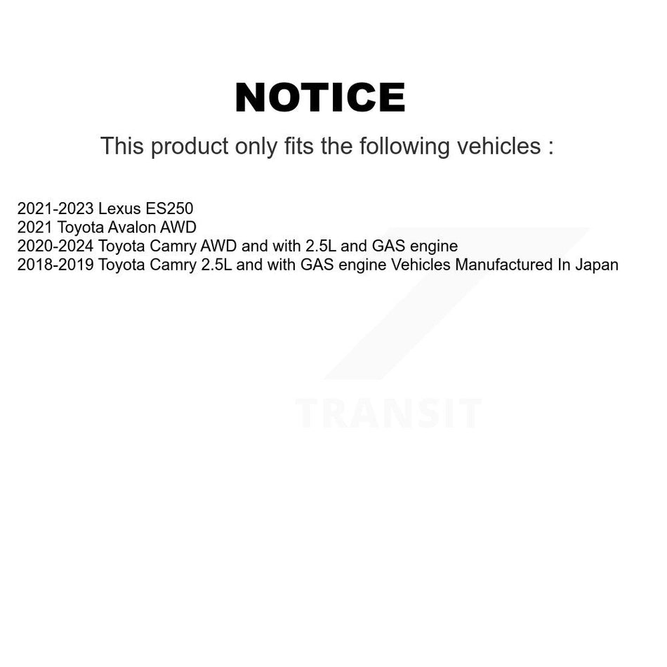 Front Rear Wheel Bearing & Hub Assembly Kit For Toyota Camry Lexus ES250 Avalon K70-101918