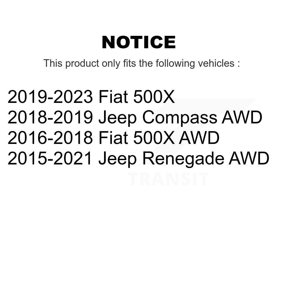 Front Rear Wheel Bearing & Hub Assembly Kit For Jeep Compass Renegade Fiat 500X K70-101927