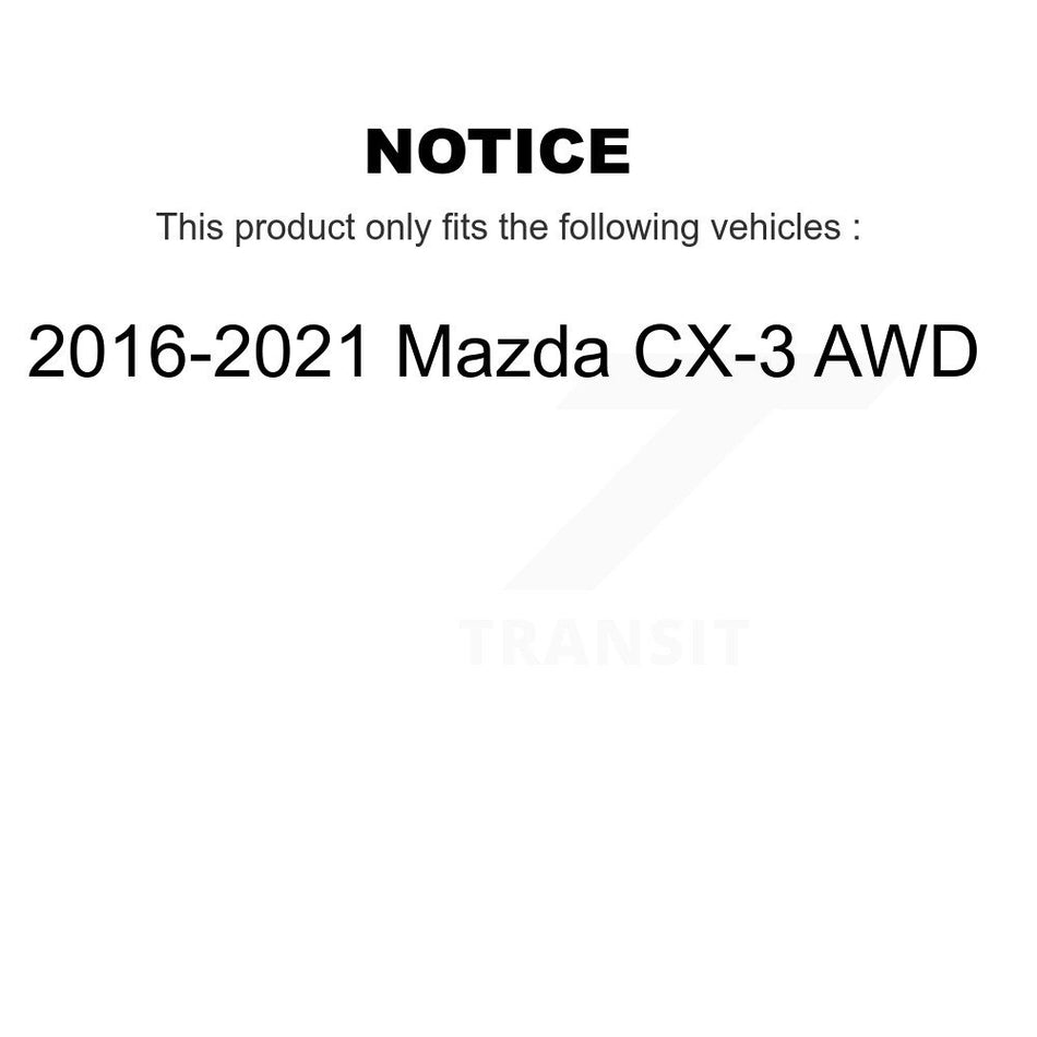 Front Rear Wheel Bearing & Hub Assembly Kit For 2016-2021 Mazda CX-3 AWD K70-101930