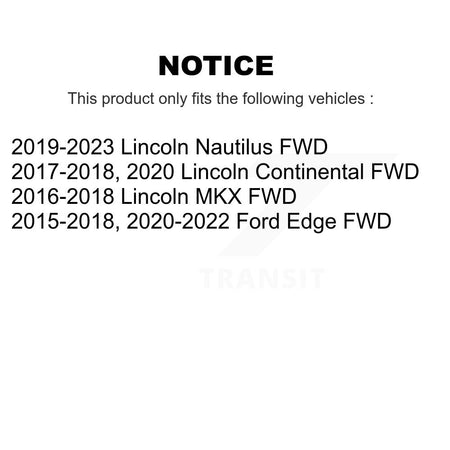 Front Rear Wheel Bearing Hub Assembly Kit For Ford Edge Lincoln Nautilus MKX Continental K70-101940