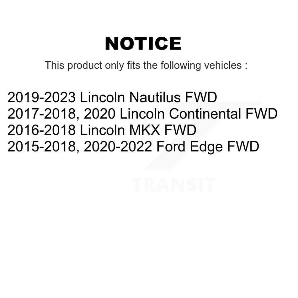 Front Rear Wheel Bearing Hub Assembly Kit For Ford Edge Lincoln Nautilus MKX Continental K70-101940