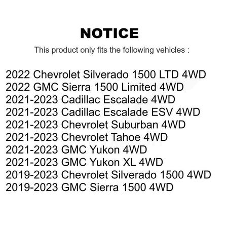 Front Wheel Bearing Hub Assembly Pair For Chevrolet GMC Silverado 1500 Sierra Yukon Tahoe K70-101951