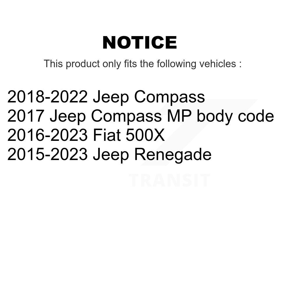 Front Wheel Bearing And Hub Assembly Pair For Jeep Compass Renegade Fiat 500X K70-101952