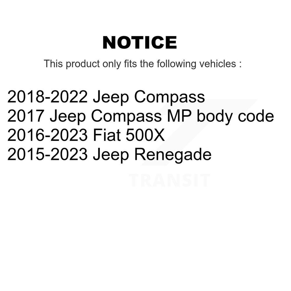 Front Wheel Bearing And Hub Assembly Pair For Jeep Compass Renegade Fiat 500X K70-101952