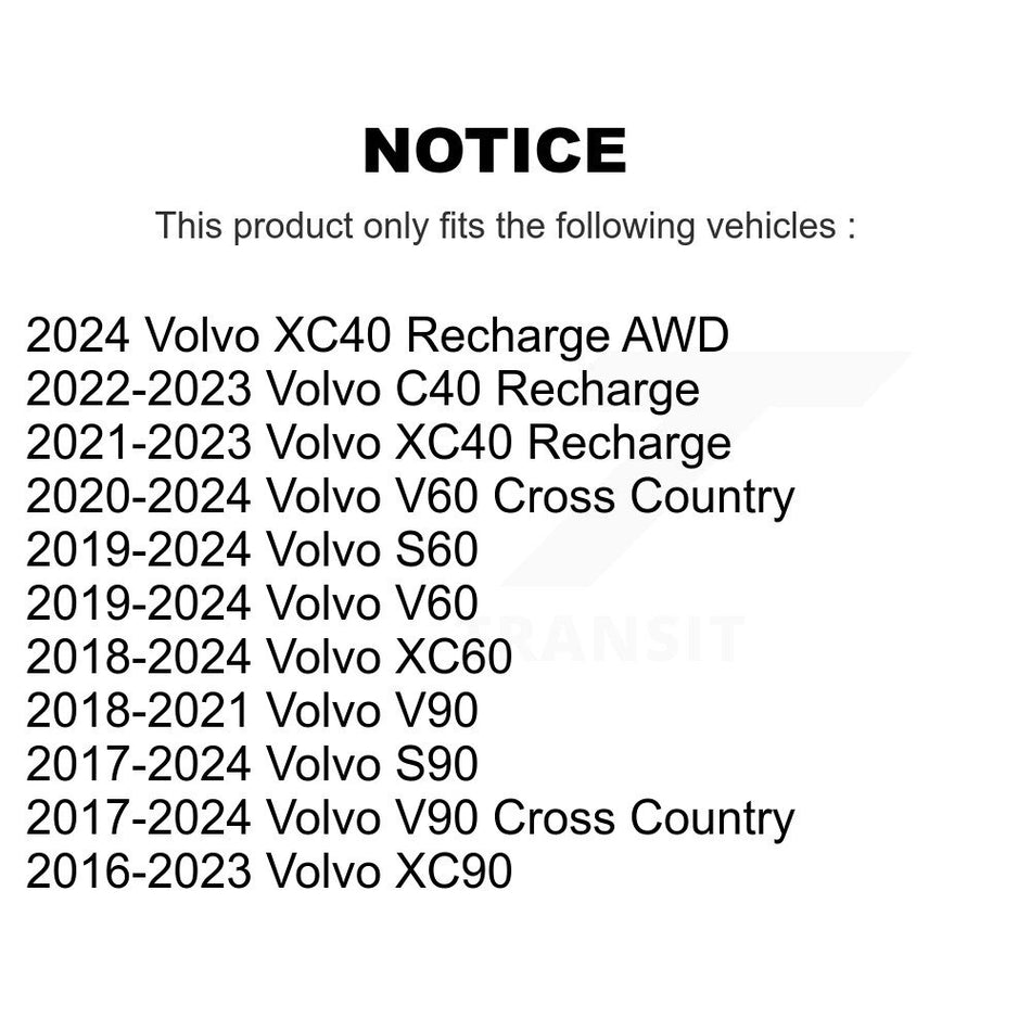 Front Wheel Bearing Hub Assembly Pair For Volvo XC60 XC90 XC40 Recharge S60 V60 Cross V90 K70-101953