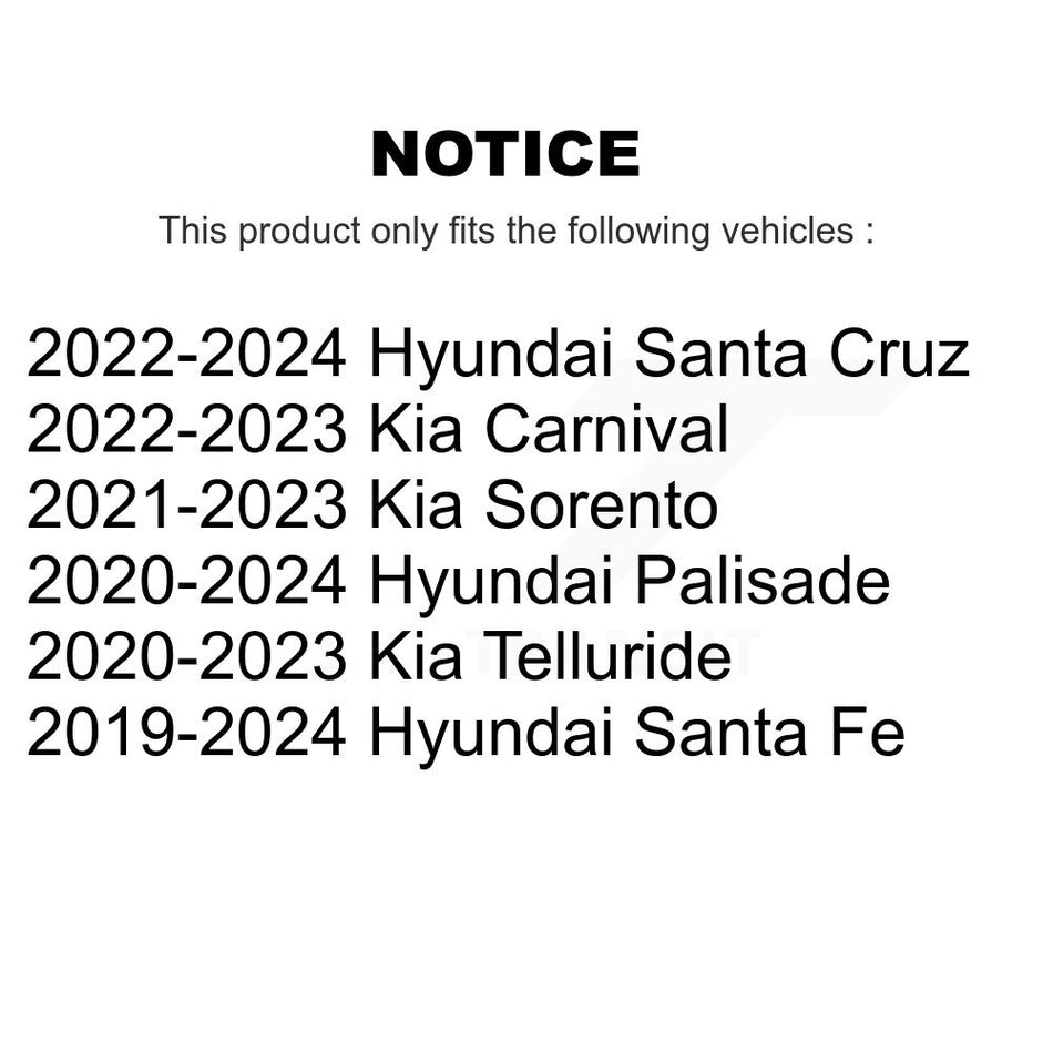 Front Wheel Bearing Hub Assembly Pair For Hyundai Santa Fe Kia Palisade Sorento Telluride K70-101957