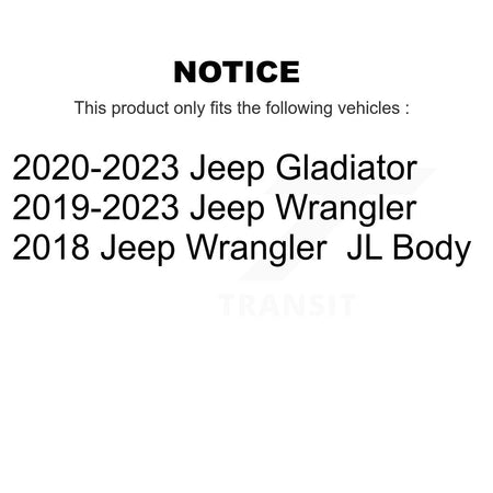 Front Wheel Bearing And Hub Assembly Pair For Jeep Wrangler Gladiator K70-101959