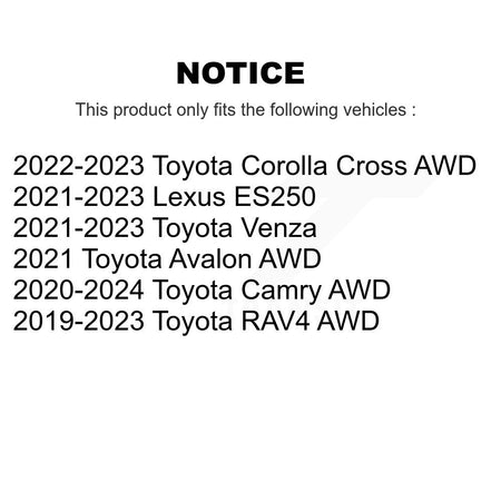 Rear Wheel Bearing And Hub Assembly Pair For Toyota RAV4 Camry Corolla Cross Venza Lexus K70-101965