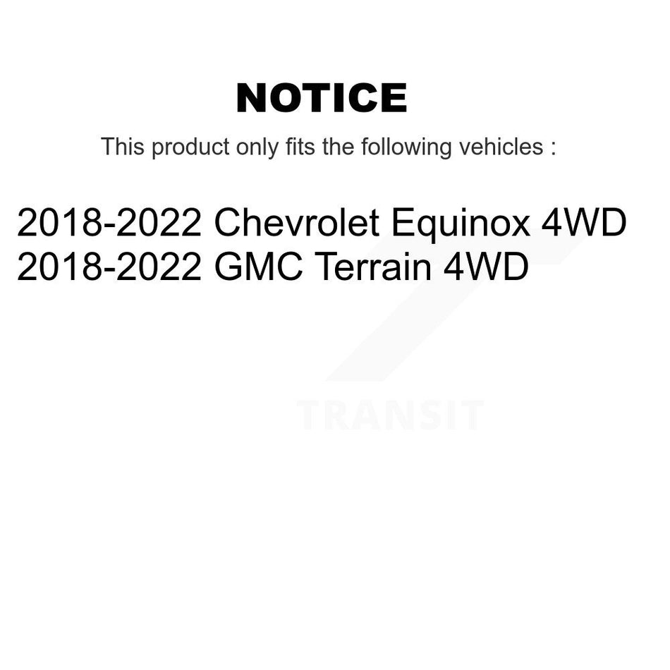 Rear Wheel Bearing And Hub Assembly Pair For Chevrolet Equinox GMC Terrain 4WD K70-101968