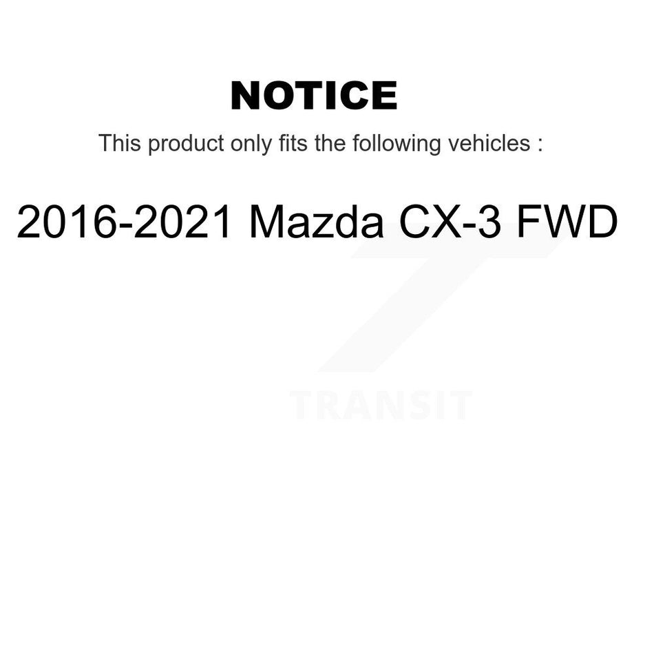 Front Rear Wheel Bearing & Hub Assembly Kit For 2016-2021 Mazda CX-3 FWD K70-102047