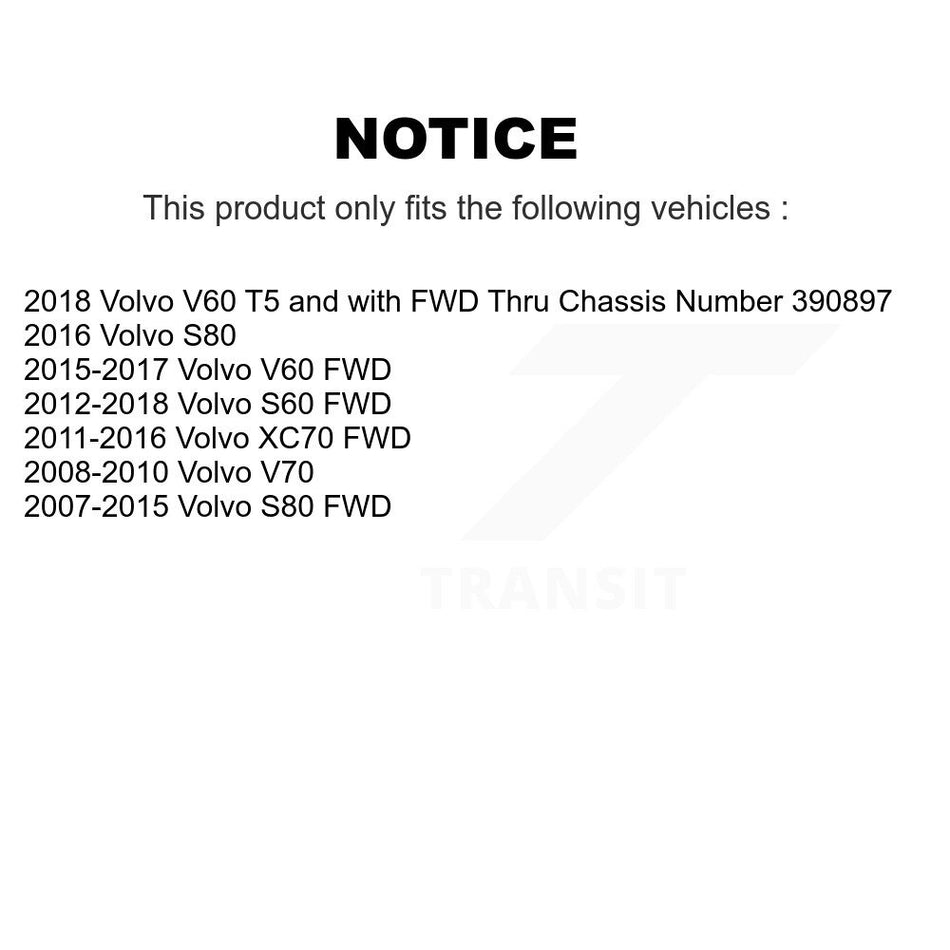 Front Rear Wheel Bearing & Hub Assembly Kit For Volvo S60 XC70 V60 S80 V70 K70-102049