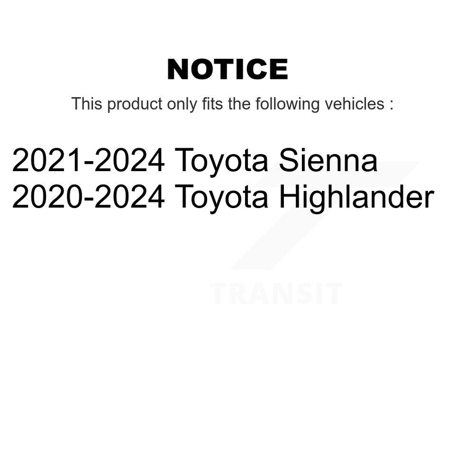 Front Wheel Bearing And Hub Assembly Pair For Toyota Highlander Sienna K70-102066