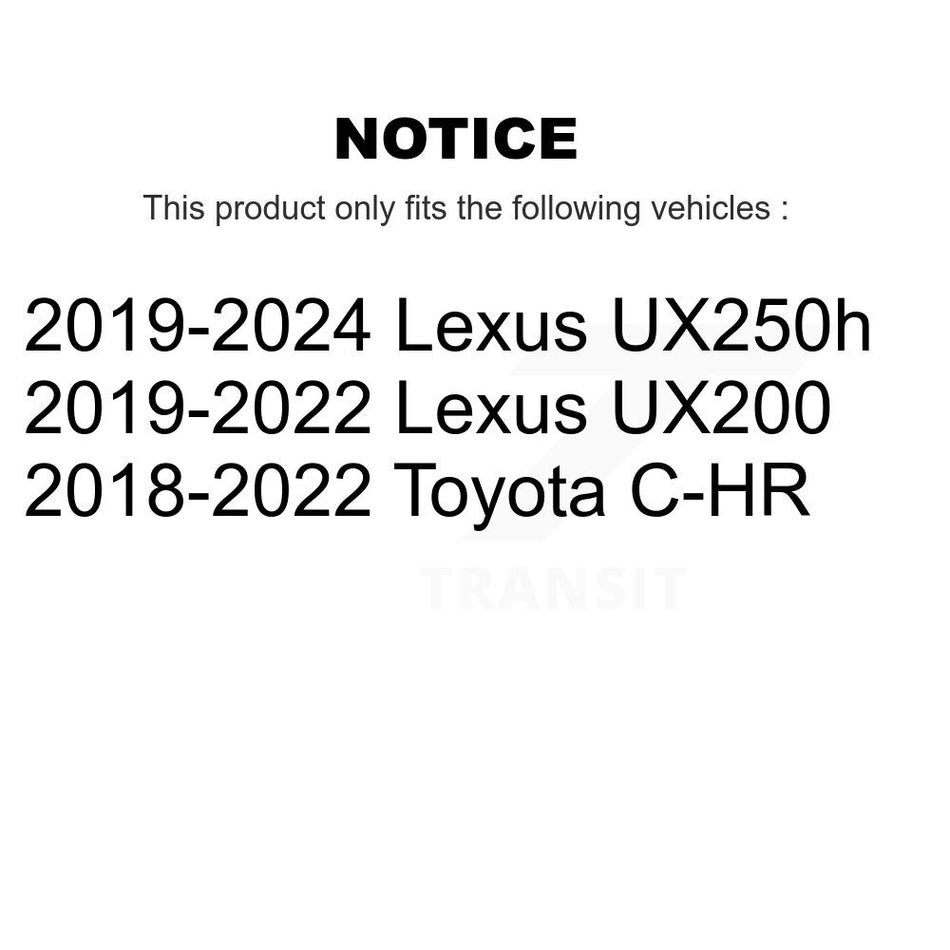 Front Wheel Bearing And Hub Assembly Pair For Toyota C-HR Lexus UX250h UX200 K70-102068