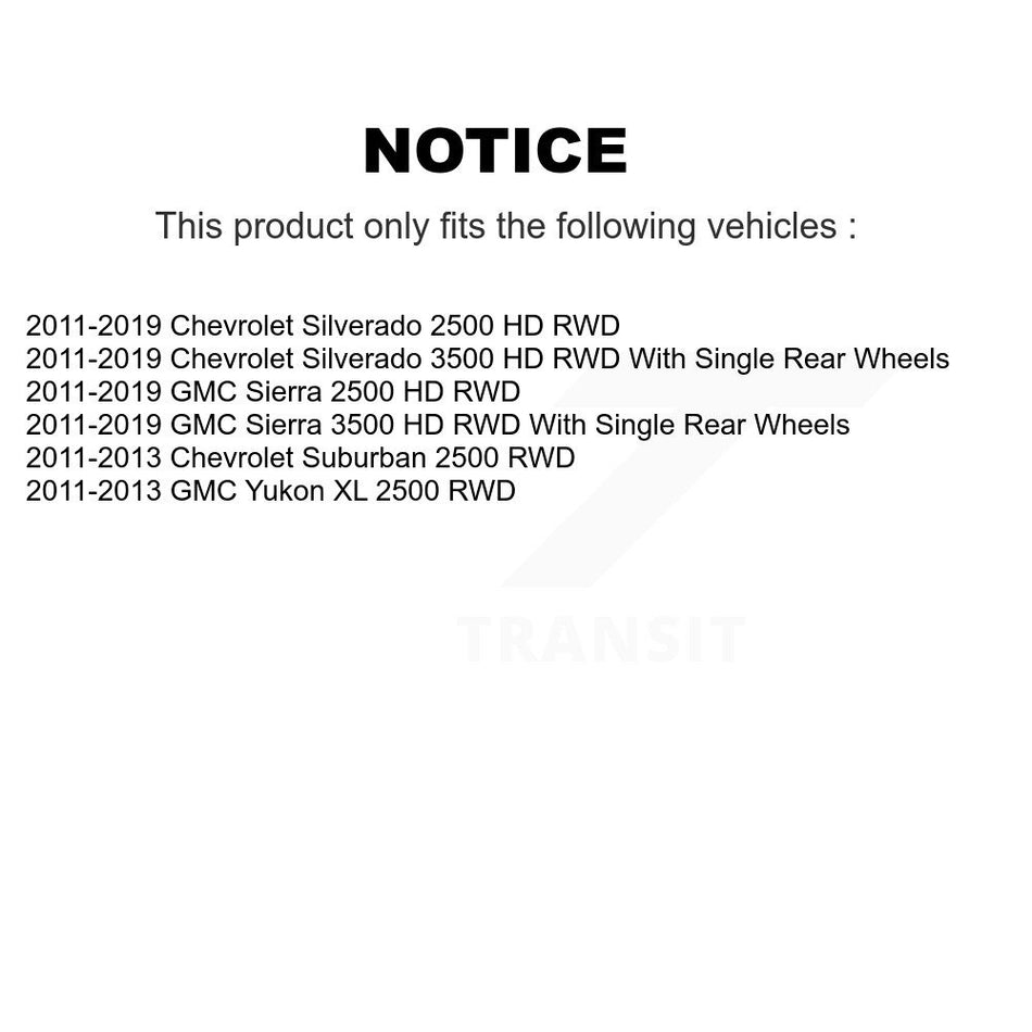 Front Wheel Bearing Hub Assembly Pair For GMC Chevrolet Sierra 2500 HD Silverado 3500 XL K70-102070
