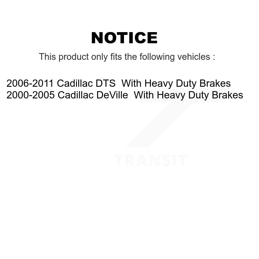Front Wheel Bearing And Hub Assembly Pair For Cadillac DTS DeVille With Heavy Duty Brakes K70-102087