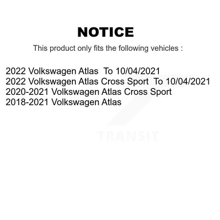 Front Wheel Bearing And Hub Assembly Pair For Volkswagen Atlas Cross Sport K70-102092