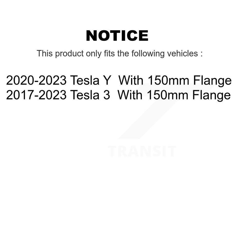 Rear Wheel Bearing And Hub Assembly Pair For Tesla 3 Y With 150mm Flange K70-102097