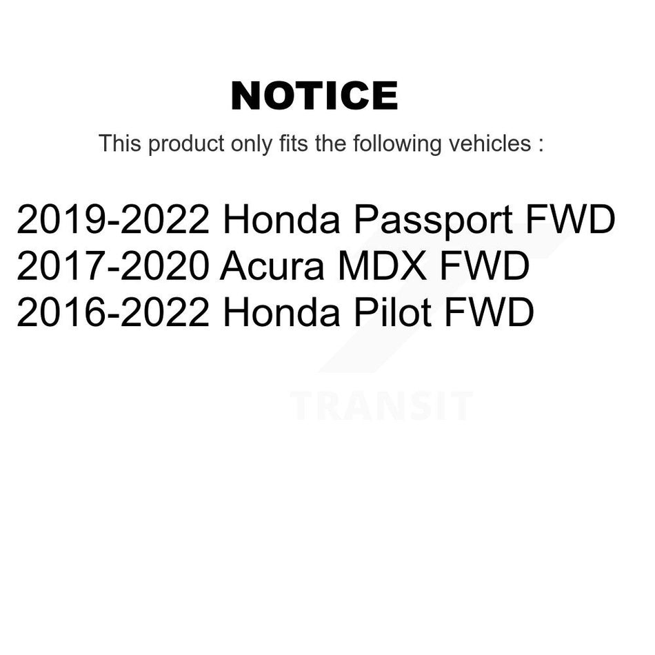 Rear Wheel Bearing And Hub Assembly Pair For Honda Pilot Acura MDX Passport FWD K70-102100