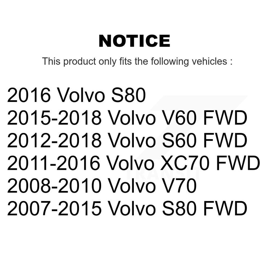 Rear Wheel Bearing And Hub Assembly Pair For Volvo S60 XC70 V60 S80 V70 K70-102107
