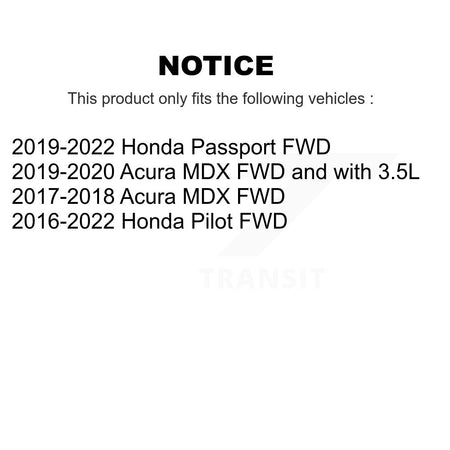 Front Rear Wheel Bearing And Hub Assembly Kit For Honda Pilot Acura MDX Passport K70-102134