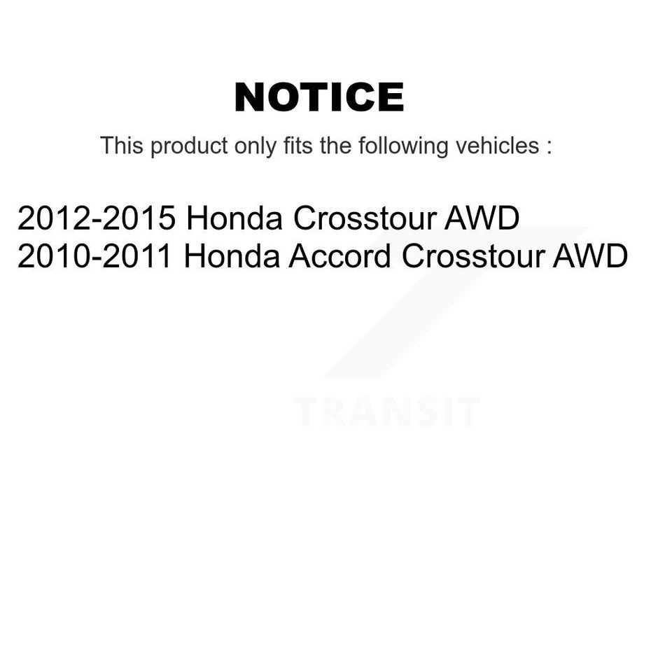 Front Rear Wheel Bearing And Hub Assembly Kit For Honda Accord Crosstour AWD K70-102139