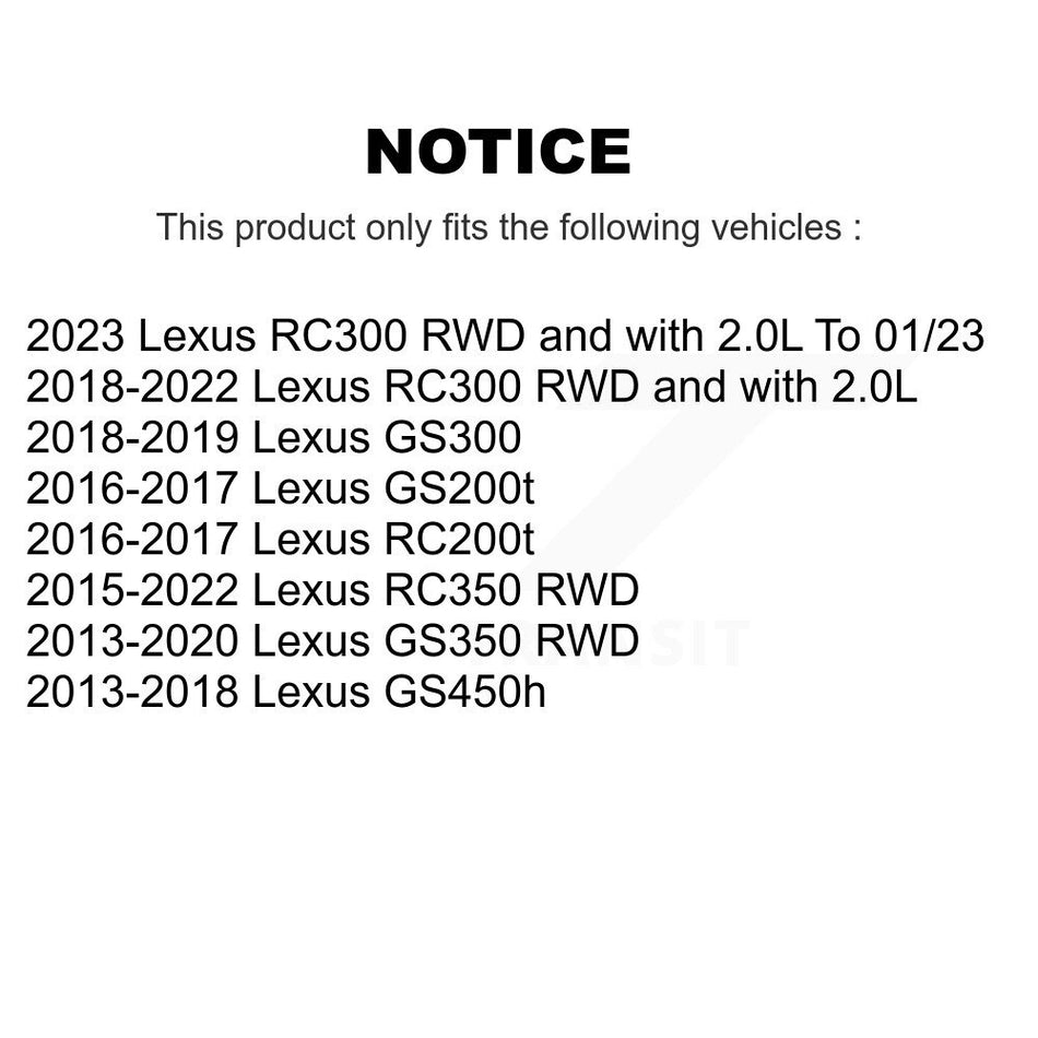 Front Rear Wheel Bearing Hub Assembly Kit For Lexus GS350 RC350 RC300 GS450h GS300 RC200t K70-102162