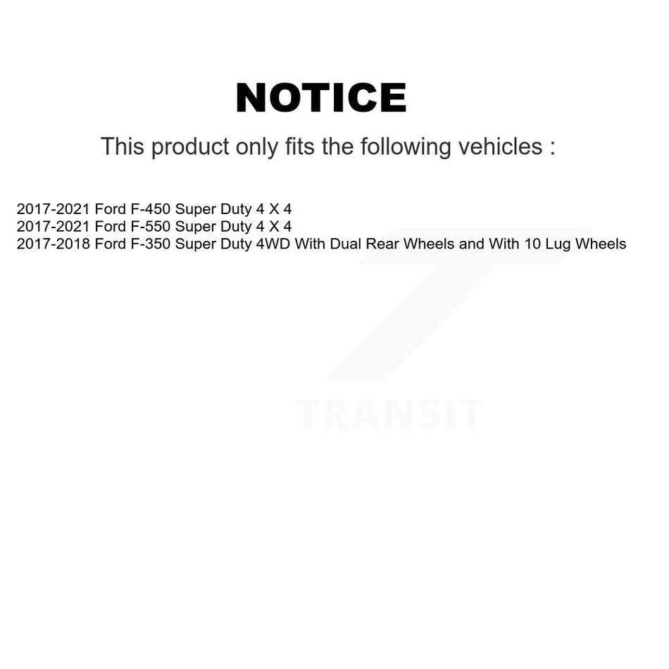 Front Wheel Bearing And Hub Assembly Pair For Ford F-350 Super Duty F-450 F-550 K70-102175