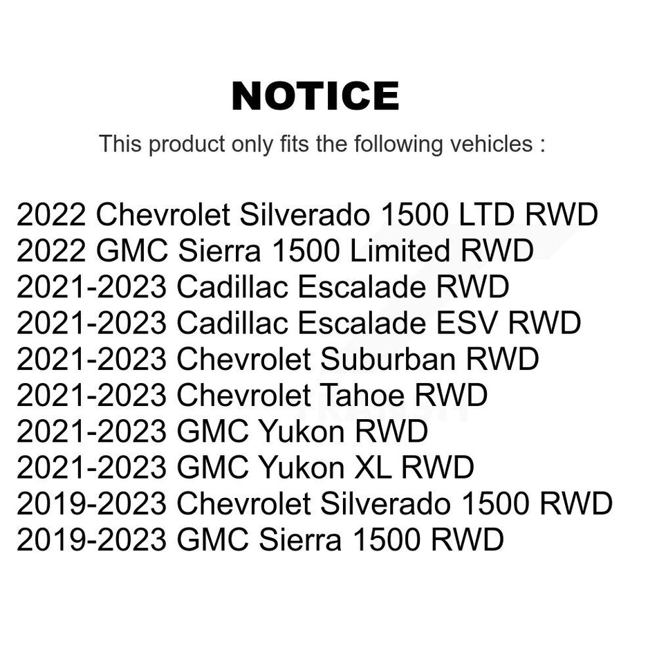 Front Wheel Bearing Hub Assembly Pair For Chevrolet GMC Silverado 1500 Sierra Yukon Tahoe K70-102180