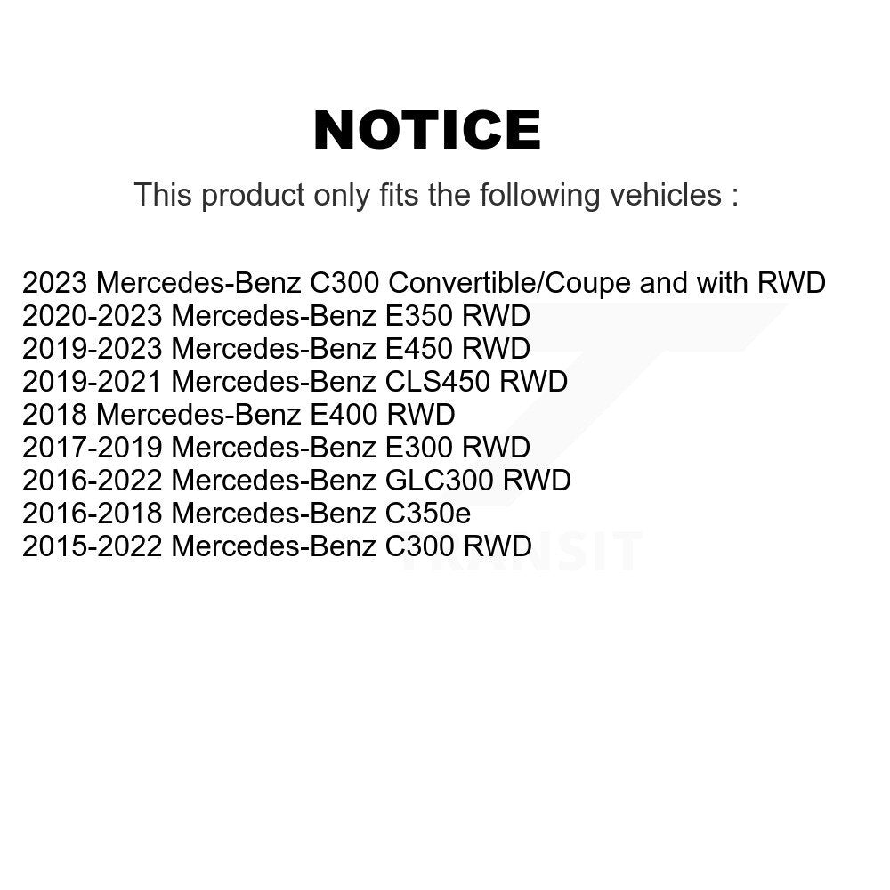 Front Wheel Bearing & Hub Assembly Pair For Mercedes-Benz GLC300 C300 E450 E400 E300 E350 K70-102182