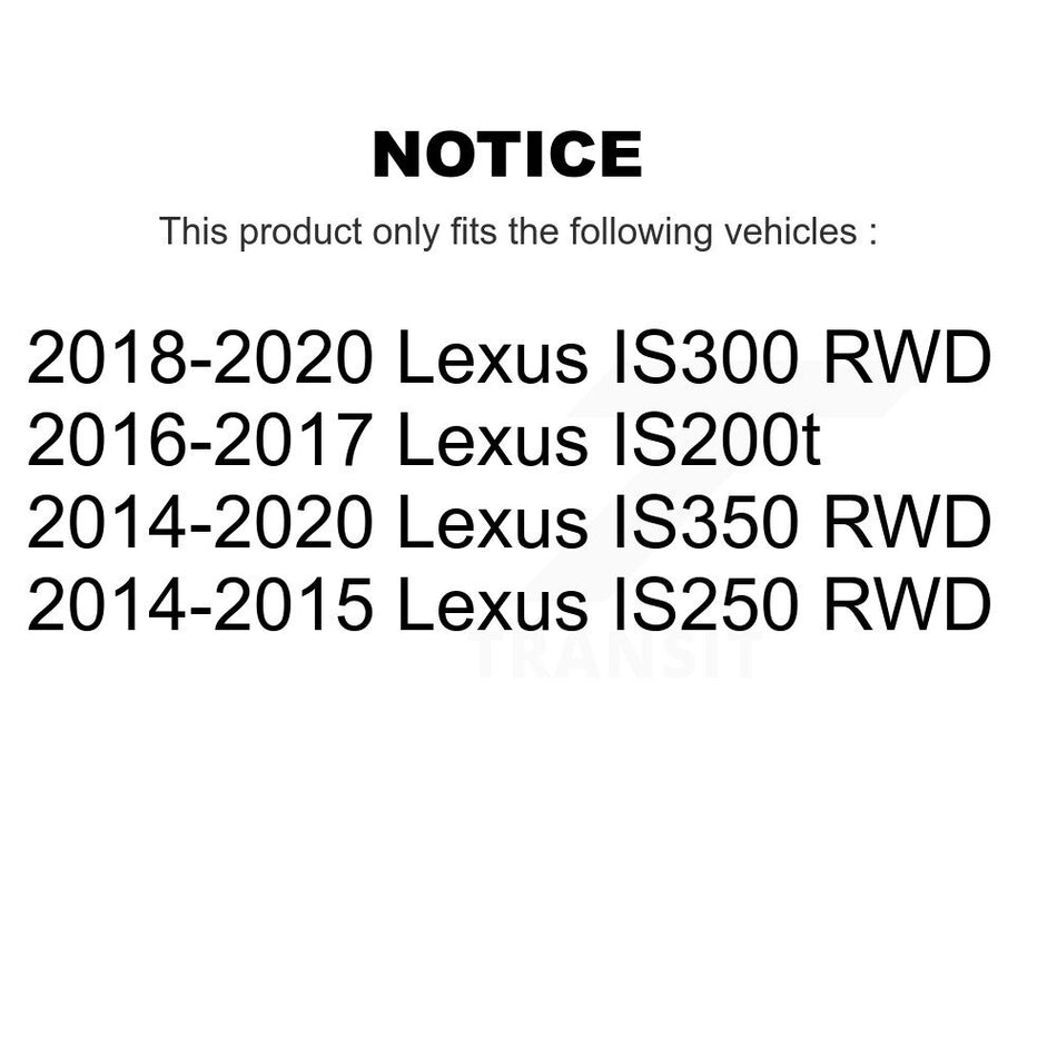 Front Wheel Bearing And Hub Assembly Pair For Lexus IS350 IS250 IS300 IS200t K70-102184