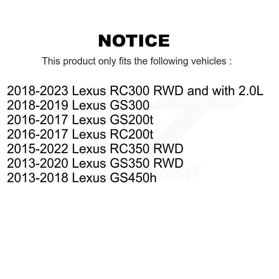 Front Wheel Bearing And Hub Assembly Pair For Lexus GS350 RC350 RC300 GS450h GS300 RC200t K70-102185