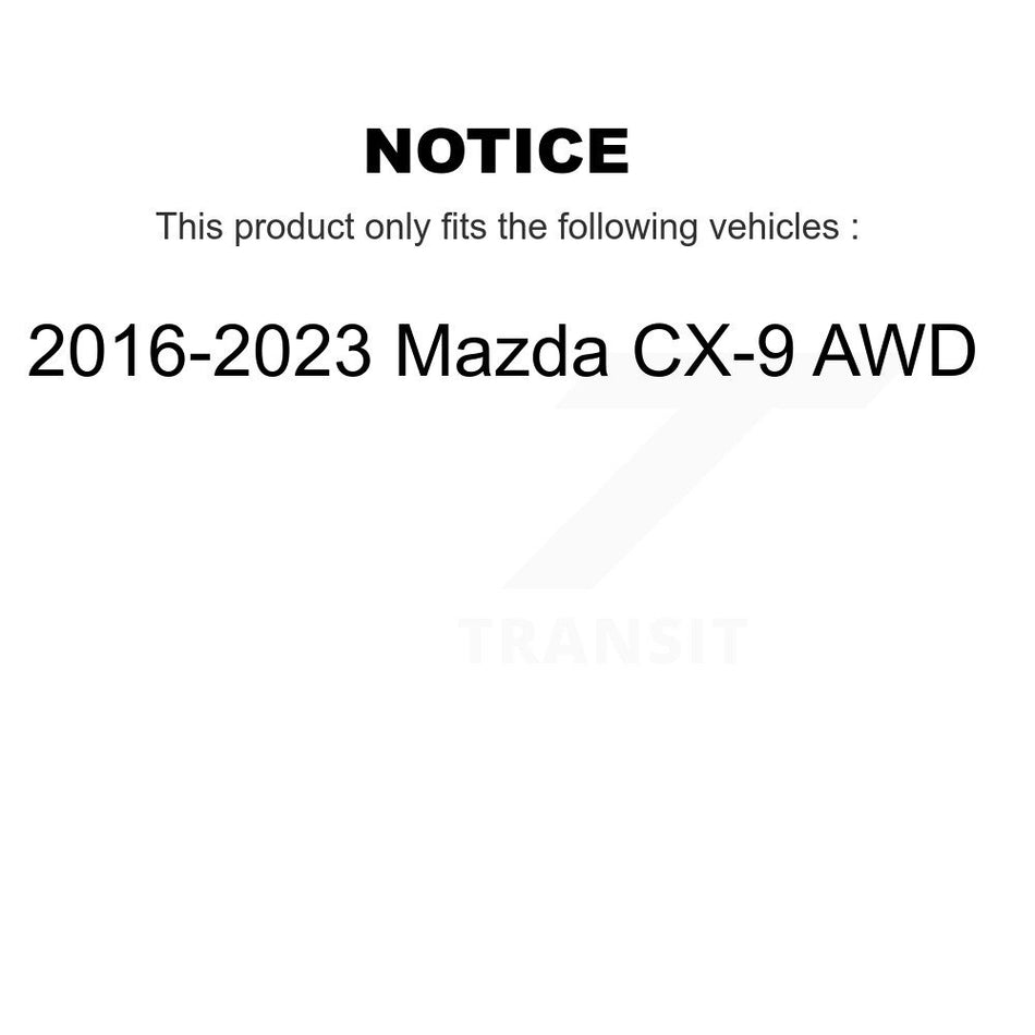 Rear Wheel Bearing And Hub Assembly Pair For 2016-2023 Mazda CX-9 AWD K70-102193