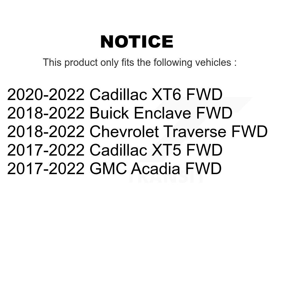 Rear Wheel Bearing Hub Assembly Pair For Cadillac XT5 Chevrolet Traverse GMC Acadia Buick K70-102197