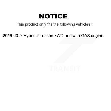 Front Rear Wheel Bearing & Hub Assembly Kit For 16-17 Hyundai Tucson FWD with GAS engine K70-102218