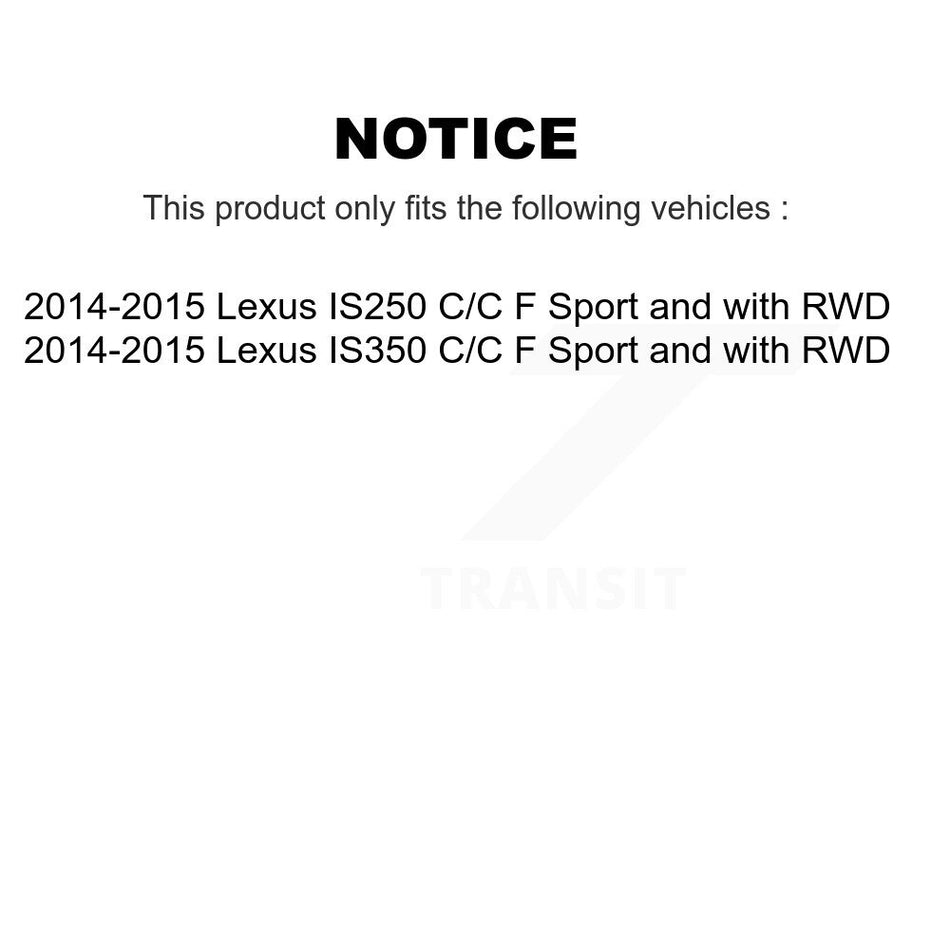 Front Rear Wheel Bearing & Hub Assembly Kit For Lexus IS250 IS350 C/C F Sport with RWD K70-102226