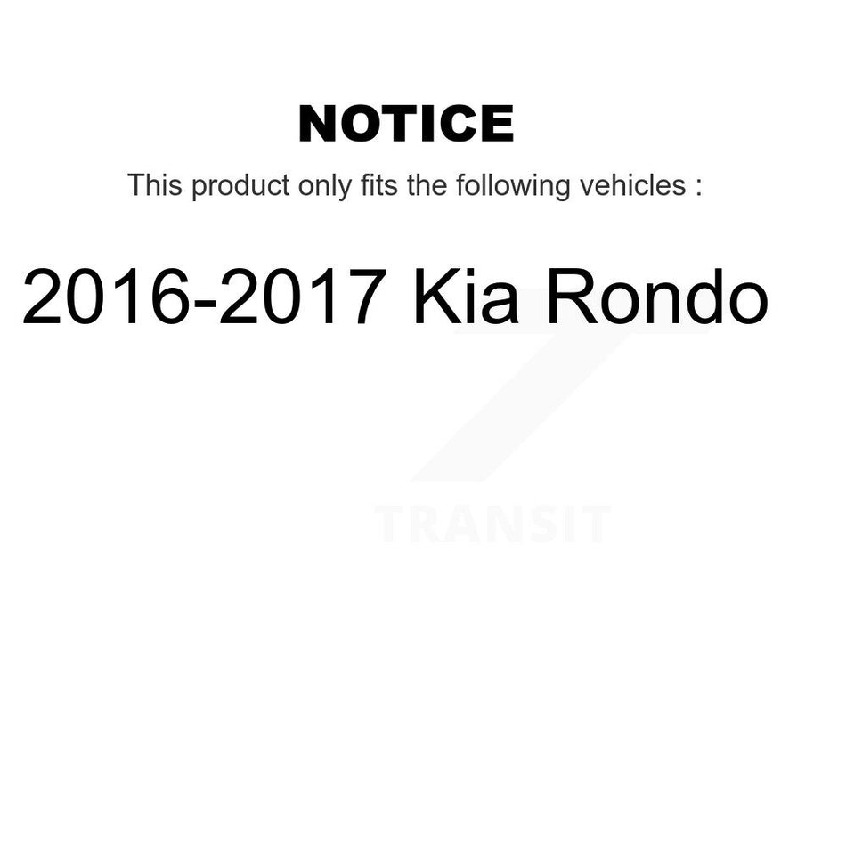 Front Rear Wheel Bearing & Hub Assembly Kit For 2016-2017 Kia Rondo K70-102233