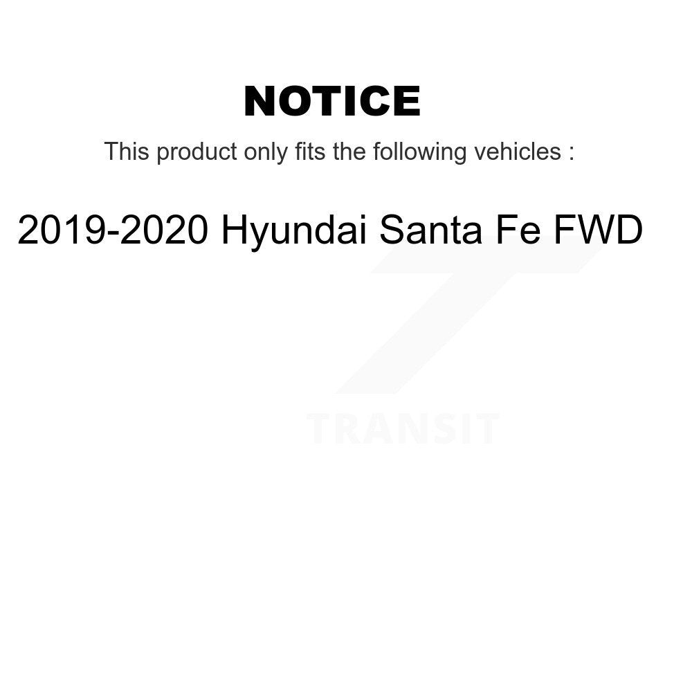 Front Rear Wheel Bearing & Hub Assembly Kit For 2019-2020 Hyundai Santa Fe FWD K70-102237