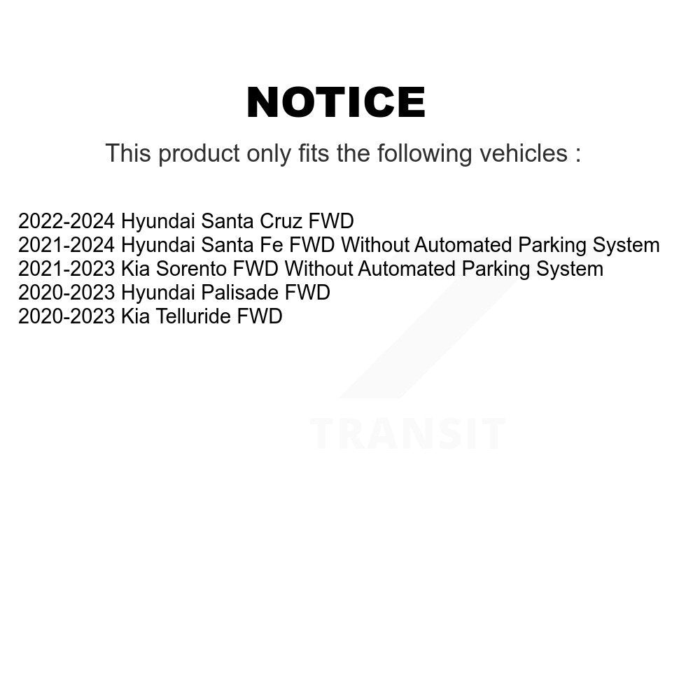 Front Rear Wheel Bearing Hub Assembly Kit For Hyundai Santa Fe Kia Palisade Sorento Cruz K70-102238