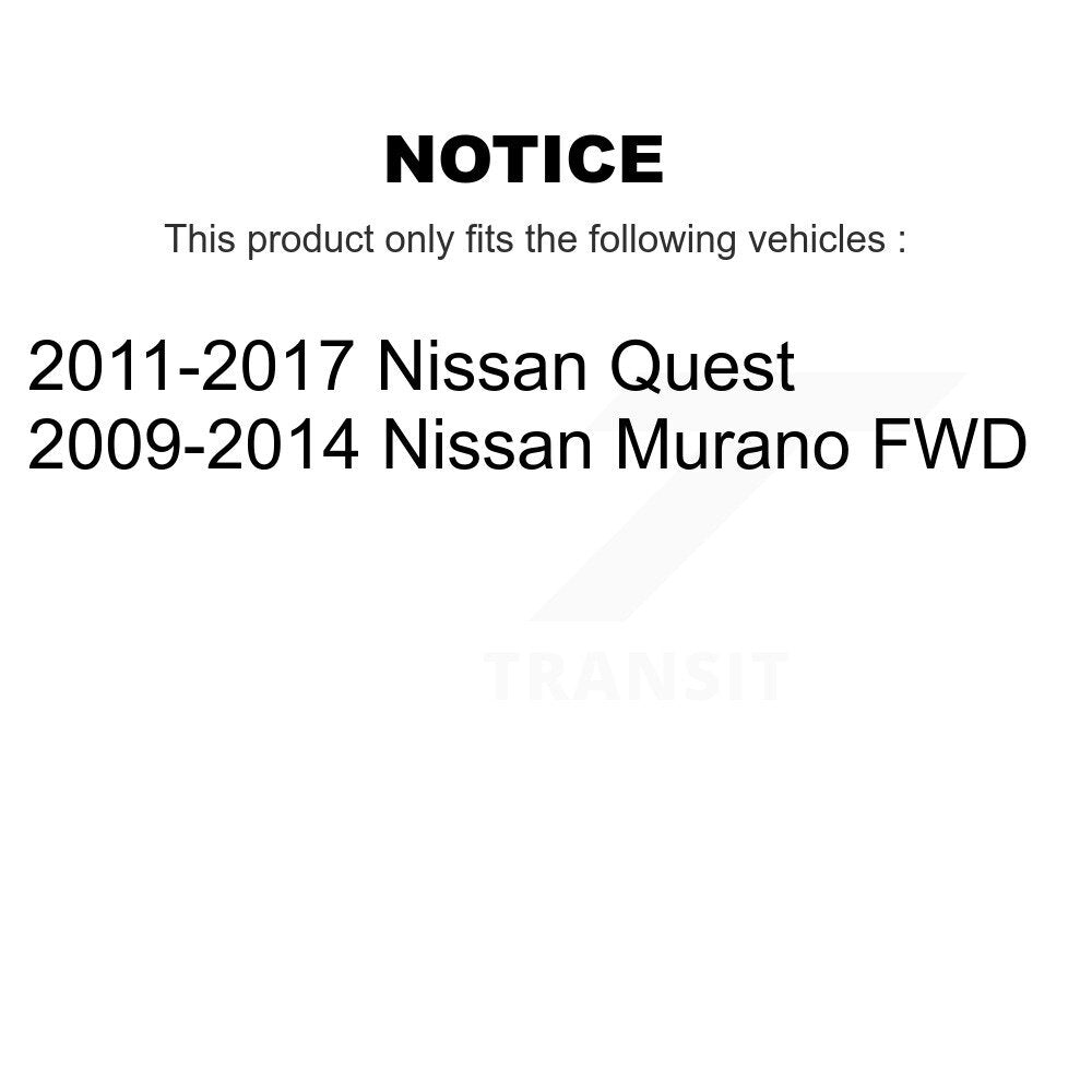 Front Rear Wheel Bearing & Hub Assembly Kit For Nissan Murano Quest K70-102245