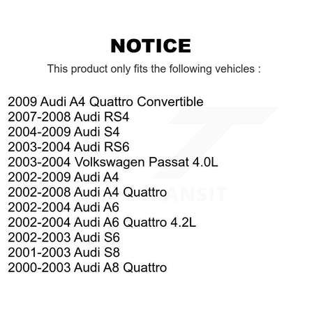 Front Wheel Bearing Assembly Pair For Audi A4 Quattro Volkswagen Passat S4 A6 RS4 A8 RS6 K70-102249