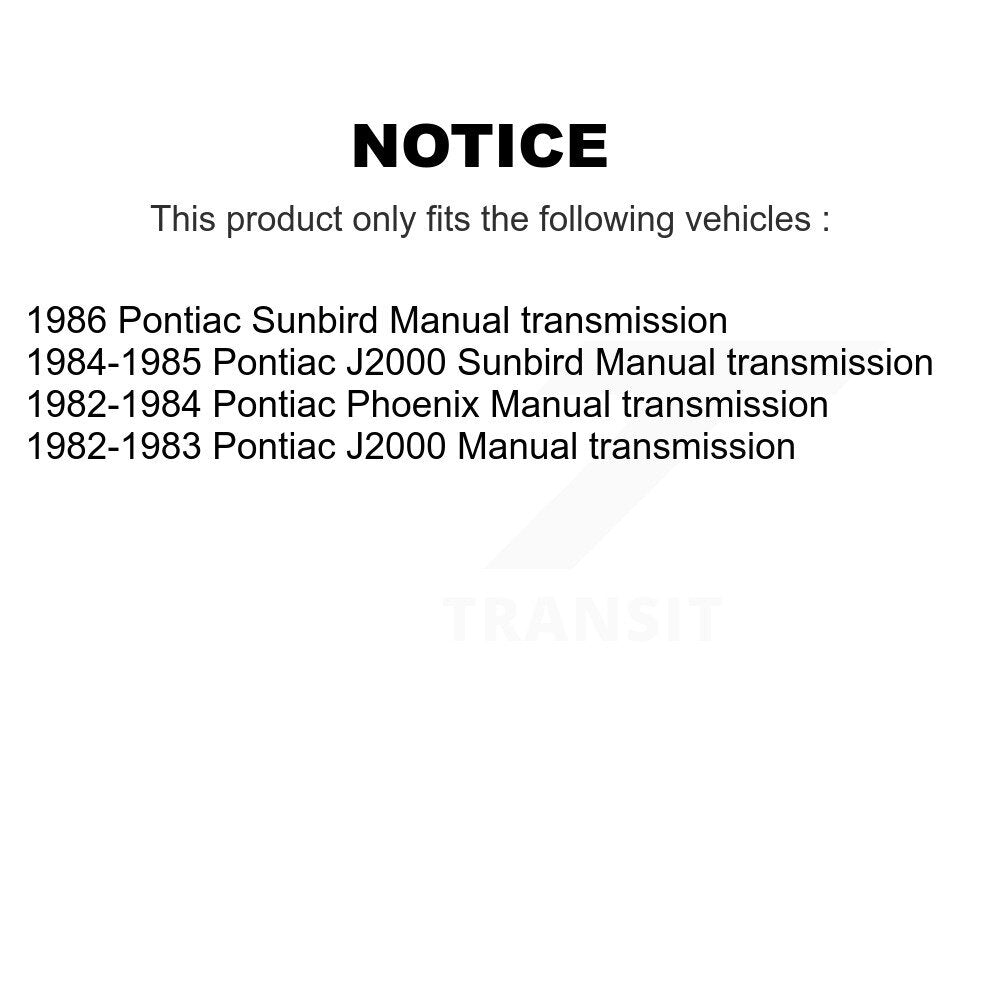 Front Wheel Bearing & Race Set Pair For Pontiac J2000 Sunbird Phoenix Manual transmission K70-102279