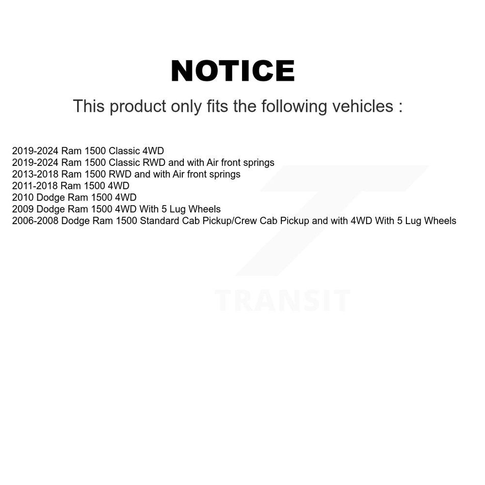 Front Suspension Control Arm And Ball Joint Assembly Link Kit For Ram 1500 Dodge Classic K72-100063