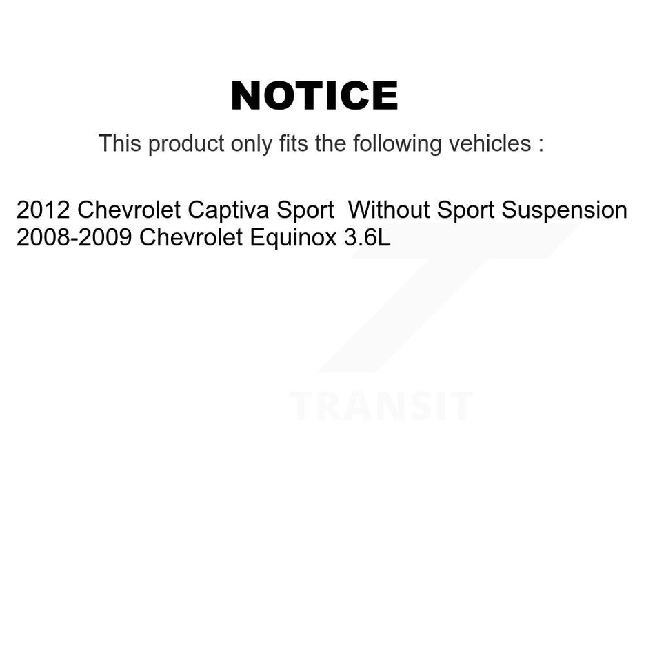 Front Suspension Control Arm And Ball Joint Assembly Link Kit For 2008-2009 Chevrolet Equinox 3.6L K72-100086