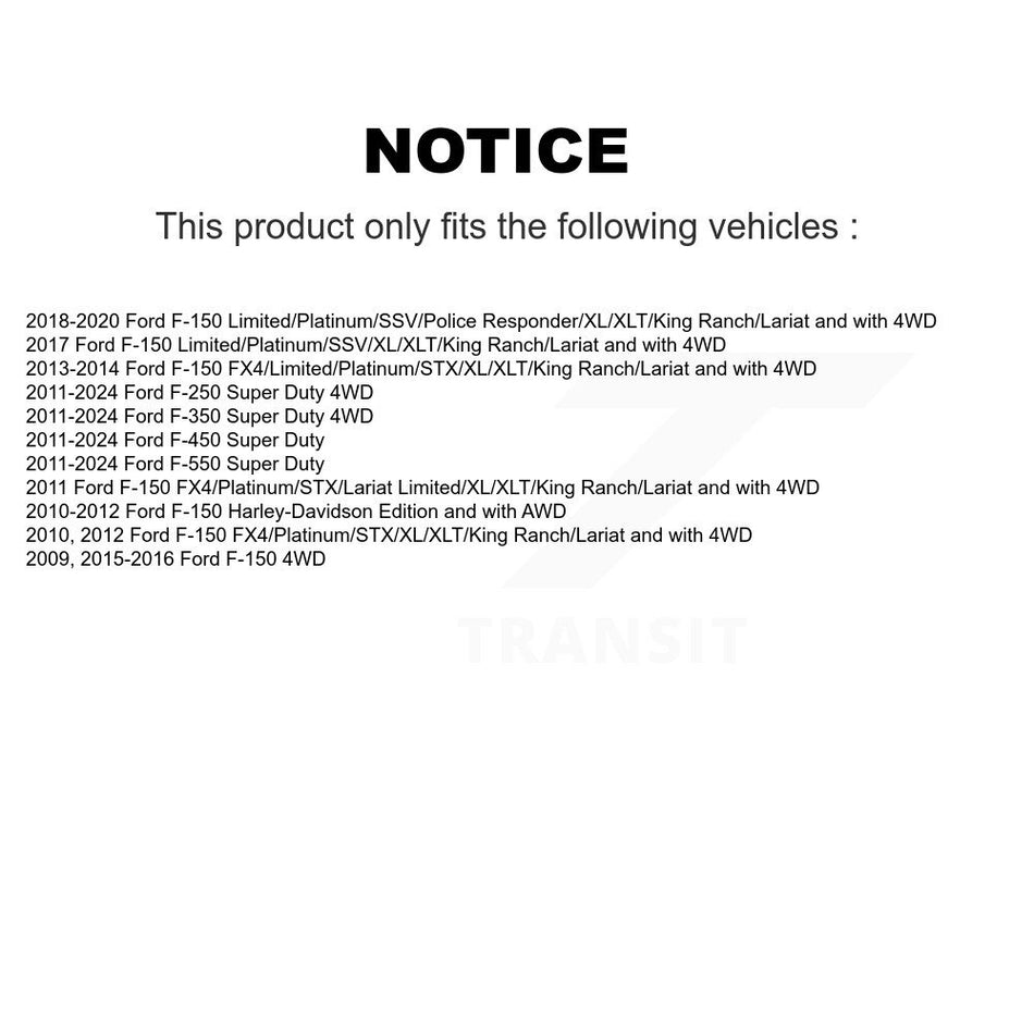 Front Suspension Link Pair For Ford F-150 F-250 Super Duty F-350 F-450 F-550 K72-100221