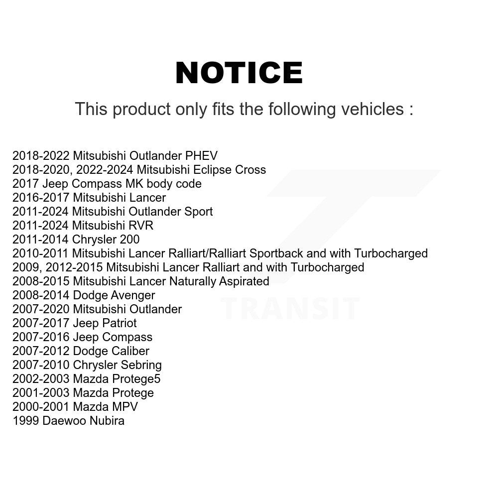 Front Link Pair For Mitsubishi Jeep RVR Outlander Lancer Patriot Dodge Chrysler Compass K72-100224